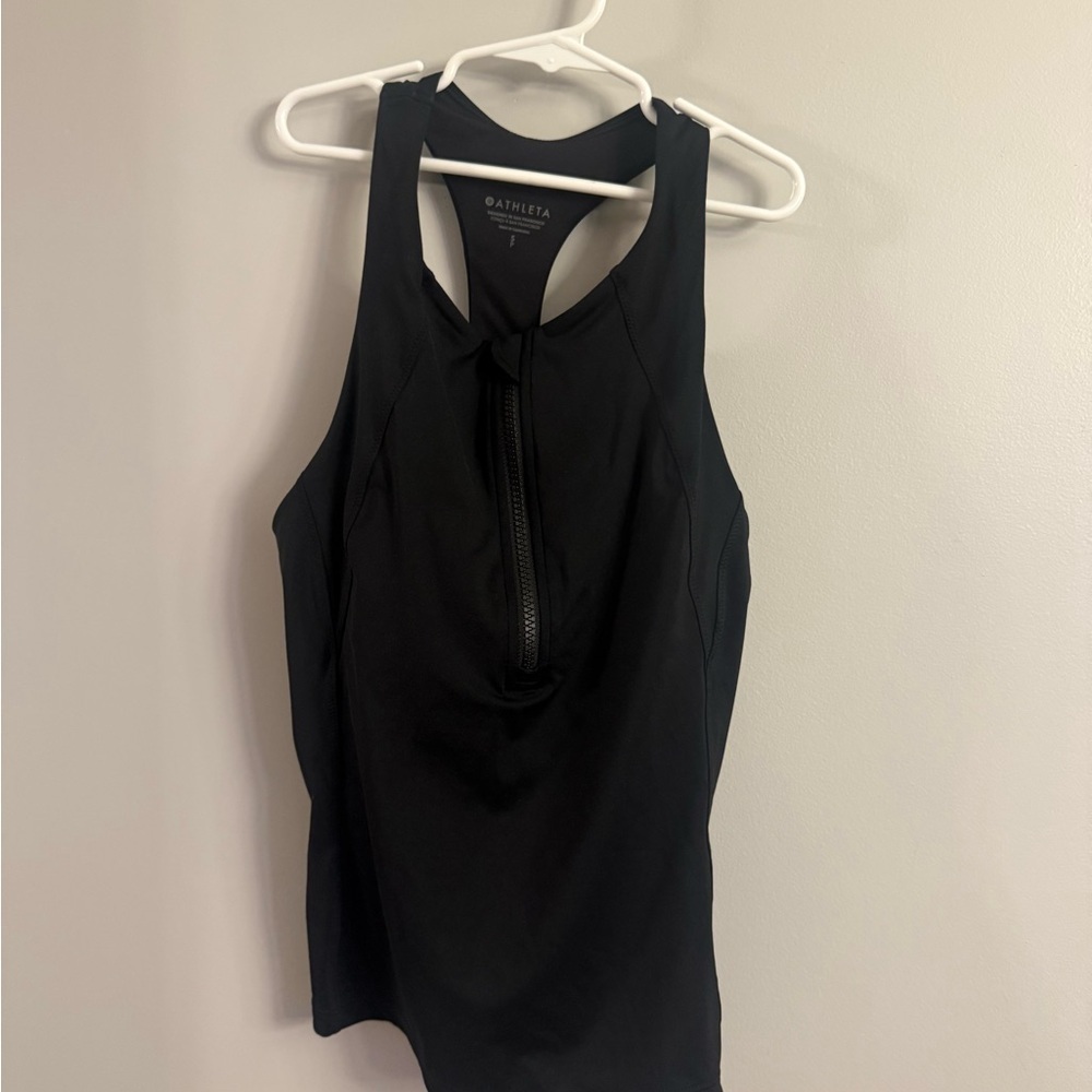 Athleta Zip-Front Racerback Tank Top (Small)